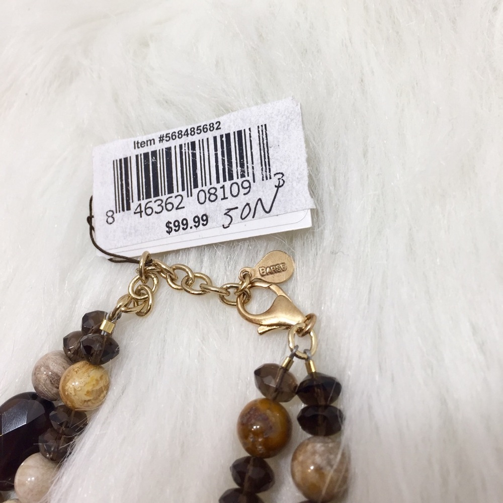 Barse Agate & Smoky Quartz Necklace - Picture 5 of 8